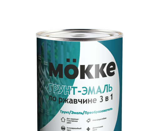 Грунт-эмаль 3-в-1 алкидно-уретановая МОККЕ зеленый 1,9кг